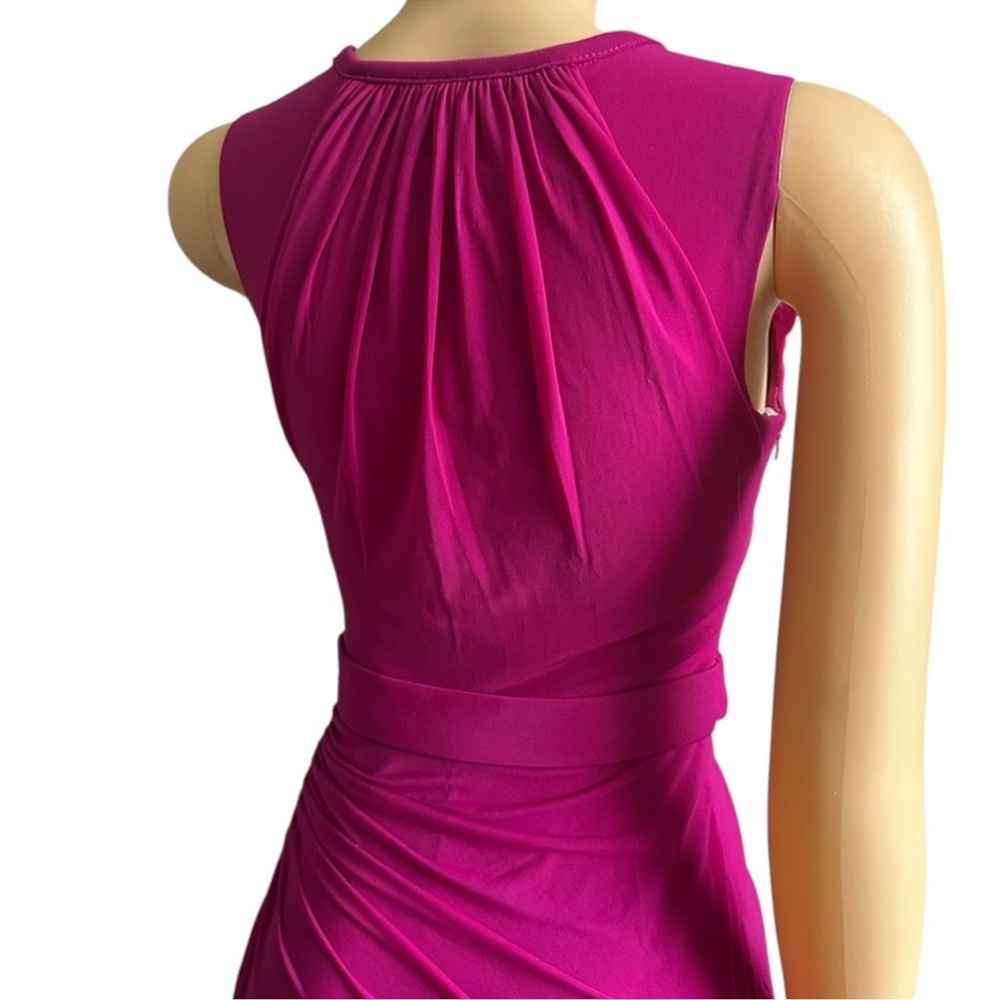 NWT Elegant Magenta Maxi Formal Evening Party Dress Gown - Picture 7 of 16